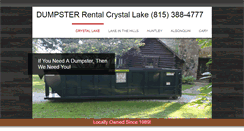 Desktop Screenshot of dumpsterrentalcrystallake.com